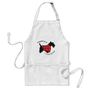 Scottish Terrier Red & Black Plays Sweater Standaard Schort