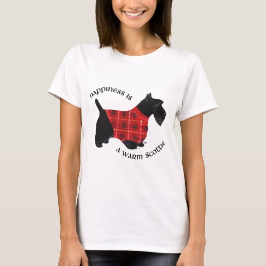Scottish Terrier Red & Black Plays Sweater T-shirt (Voorkant)
