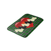 Scottish Terrier/red hart/Island green plaid Badmat (Gekanteld)
