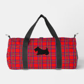 Scottish Terrier Red Plaid Duffel Bag Gift Plunjezak (Voorkant)