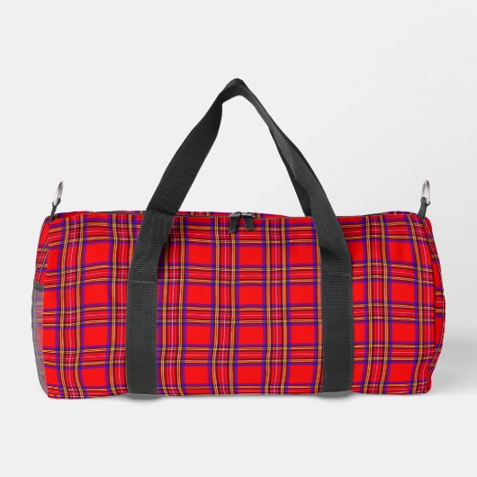 Scottish Terrier Red Plaid Duffel Bag Gift Plunjezak (Achterkant)