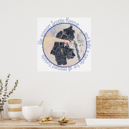 Scottish Terrier Rescue Poster (Keuken)