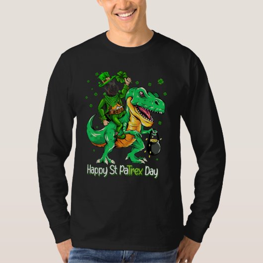 Scottish Terrier Riding Dinosaur Patricks Day Sham T-shirt (Voorkant)