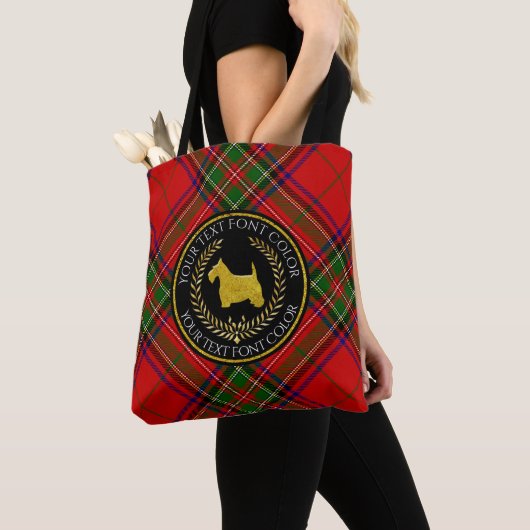 Scottish Terrier Ringside Stewart Tartan Tote Bag (Dichtbij)