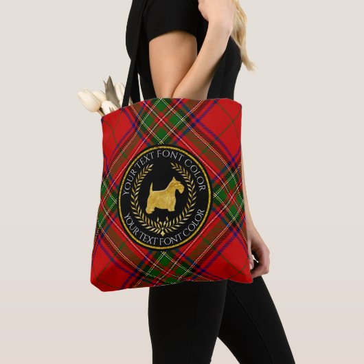 Scottish Terrier Ringside Stewart Tartan Tote Bag (Dichtbij)