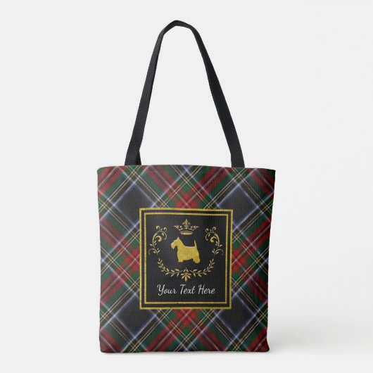 Scottish Terrier Ringside Tartan Tote Bag (Achterkant)
