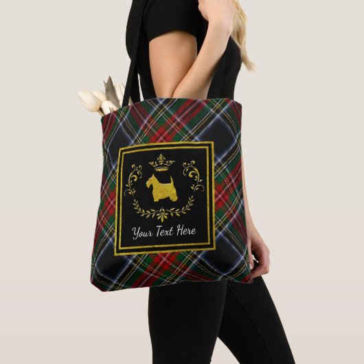 Scottish Terrier Ringside Tartan Tote Bag (Dichtbij)