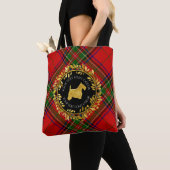 Scottish Terrier Ringside Wreath Tartan Tote Bag (Dichtbij)