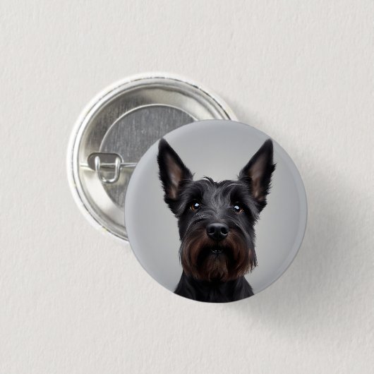 Scottish Terrier Ronde Button 3,2 Cm (Voorkant /achterkant)