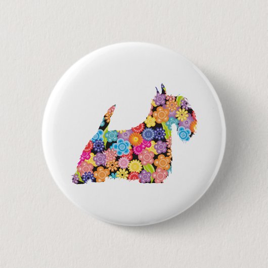 Scottish Terrier Ronde Button 5,7 Cm (Voorkant)