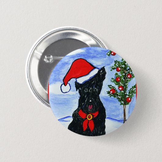 Scottish Terrier Ronde Button 5,7 Cm (Voorkant /achterkant)