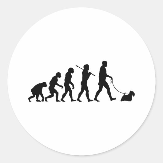 Scottish Terrier Ronde Sticker (Voorkant)