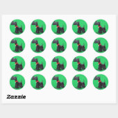 Scottish Terrier Ronde Sticker (Vel)