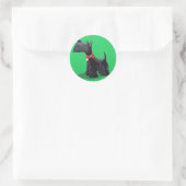 Scottish Terrier Ronde Sticker (Tas)
