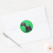 Scottish Terrier Ronde Sticker (Envelop)