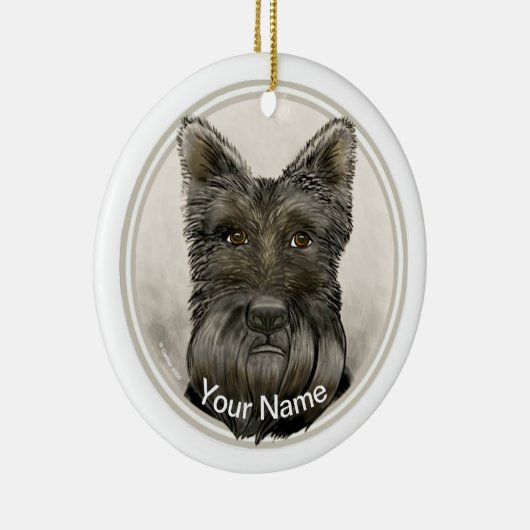 Scottish Terrier Rondo Ornament (Rechts)