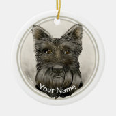 Scottish Terrier Rondo Ornament (Voorkant)