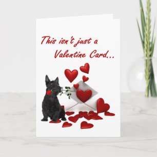 Scottish Terrier Roos and Hearts Valentijn Feestdagen Kaart
