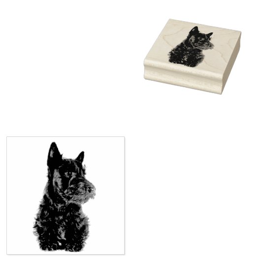 Scottish Terrier Rubberstempel (Gestempeld)