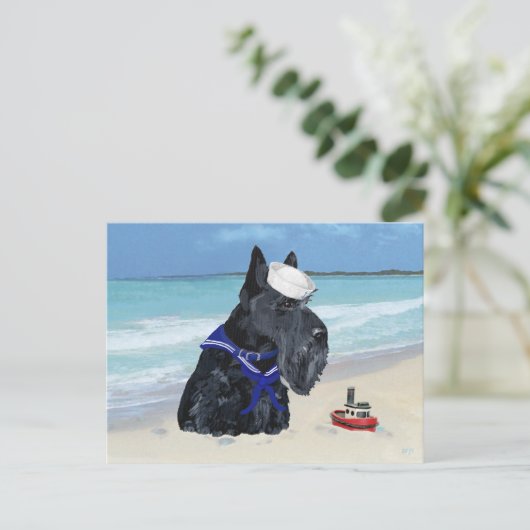 Scottish Terrier Sailor Briefkaart (Staand voorkant)
