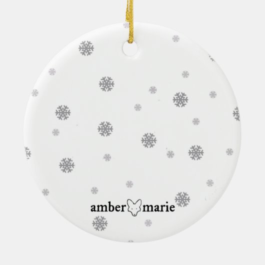 Scottish Terrier - Santa Hat Kerstmis Bauble Keramisch Ornament (Achterkant)