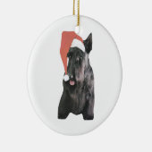 Scottish Terrier Santa Hat Ornament (Rechts)