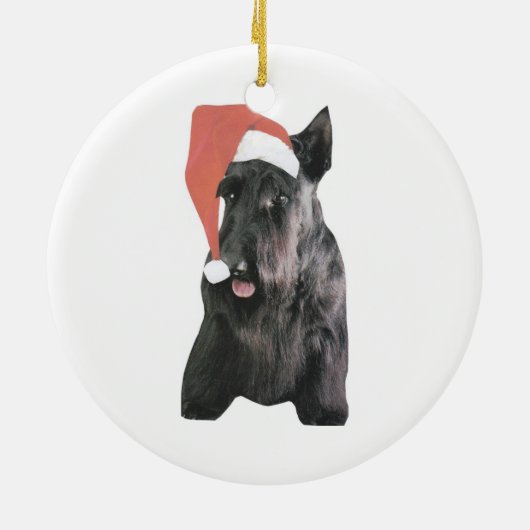 Scottish Terrier Santa Hat Ornament (Achterkant)