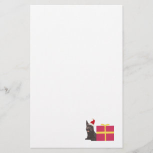 Scottish Terrier Santa Hat Stationery Briefpapier