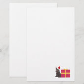 Scottish Terrier Santa Hat Stationery Briefpapier (Voorkant / Achterkant)