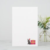 Scottish Terrier Santa Hat Stationery Briefpapier (Staand voorkant)