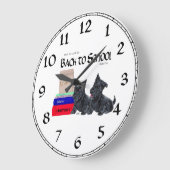 Scottish Terrier School Clock Grote Klok (Hoek)