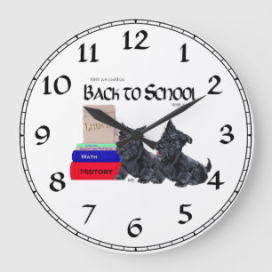 Scottish Terrier School Clock Grote Klok