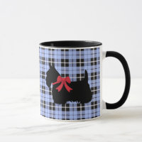 Scottish Terrier, Scotland dog, Baby blue plaid
