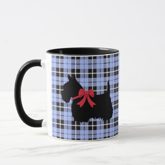 Scottish Terrier, Scotland dog, Baby blue plaid Mok (Links)