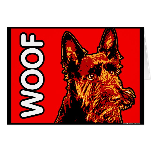 Scottish Terrier (Scottie) Card (Voorkant Horizontaal)
