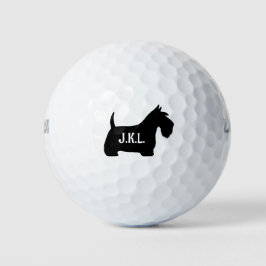 Scottish Terrier Scottie Dog Custom Initialen Golfballen