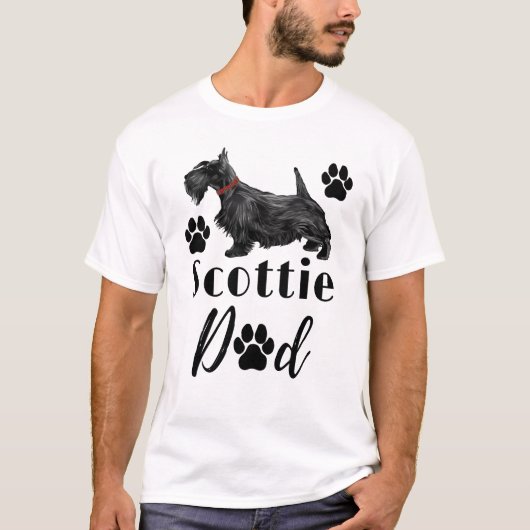 Scottish Terrier Scottie Dog Dad T-shirt (Voorkant)