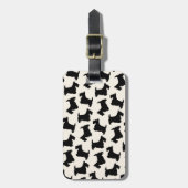 Scottish Terrier Scottie Dog Pattern Black Bagagelabel (Voorkant verticaal)