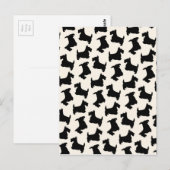 Scottish Terrier Scottie Dog Pattern Black Briefkaart (Voorkant / Achterkant)