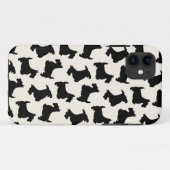 Scottish Terrier Scottie Dog Pattern Black Case-Mate iPhone Case (Achterkant (horizontaal))