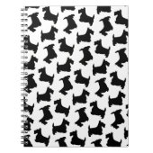 Scottish Terrier Scottie Dog Pattern Black Notitieboek (Voorkant)
