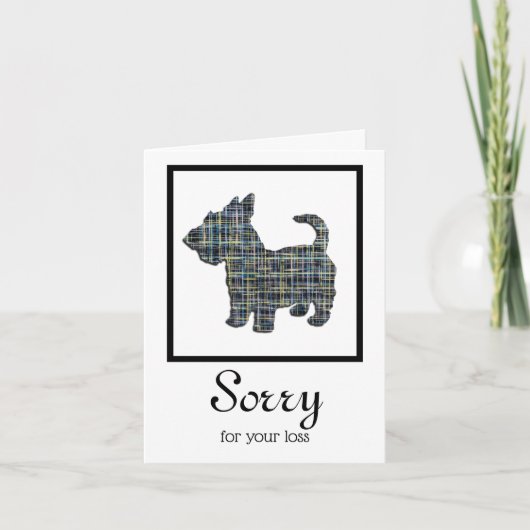 Scottish Terrier/Scottie Dog Pet Sympathcard Kaart (Voorkant)