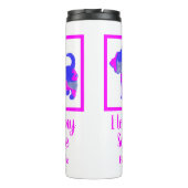 Scottish Terrier/Scottie Dog Pink&Blue Silhouette Thermosbeker (Achterkant)