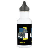 Scottish Terrier Scottie Dog Silhouette Y&B Grid Waterfles (Links)
