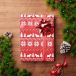 Scottish Terrier Scottie Dog Silhouettes Kerstmis Cadeaupapier<br><div class="desc">Scottish Terriers Holiday Gift Wrap. Rood en wit patroon van kersttrui met Scottie Dog silhouettes. Neem iemands vakantie op met een speciaal cadeautje dat verpakt is in dit schattige honden gepatterd verpakkingspapier. Ontdek Jenn's Doodle World voor nog meer feestelijke kerstcadeauomslag voor dierenliefhebbers.</div>
