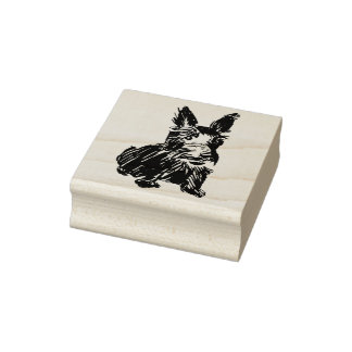 Scottish Terrier - Scottie dog sketch rubber stamp Rubberstempel