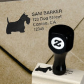 Scottish Terrier Scottie Hond Retouradres Rubberstempel