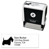 Scottish Terrier Scottie Hond Retouradres Zelfinktende Stempel (In situ)