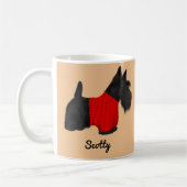 Scottish Terrier (Scotty Dog) in Red Sweater Koffiemok (Links)