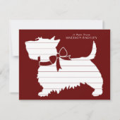 Scottish Terrier Scotty Dog Puppy Scottie bedankt (Voorkant)